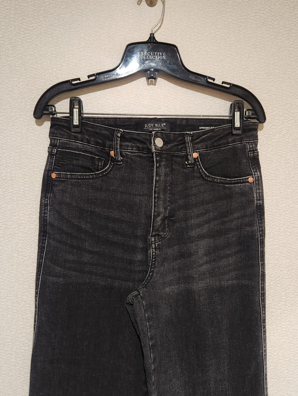 Judy Blue Kenner High Rise Straight Leg Black Jeans 9/29 - Picture 5 of 10